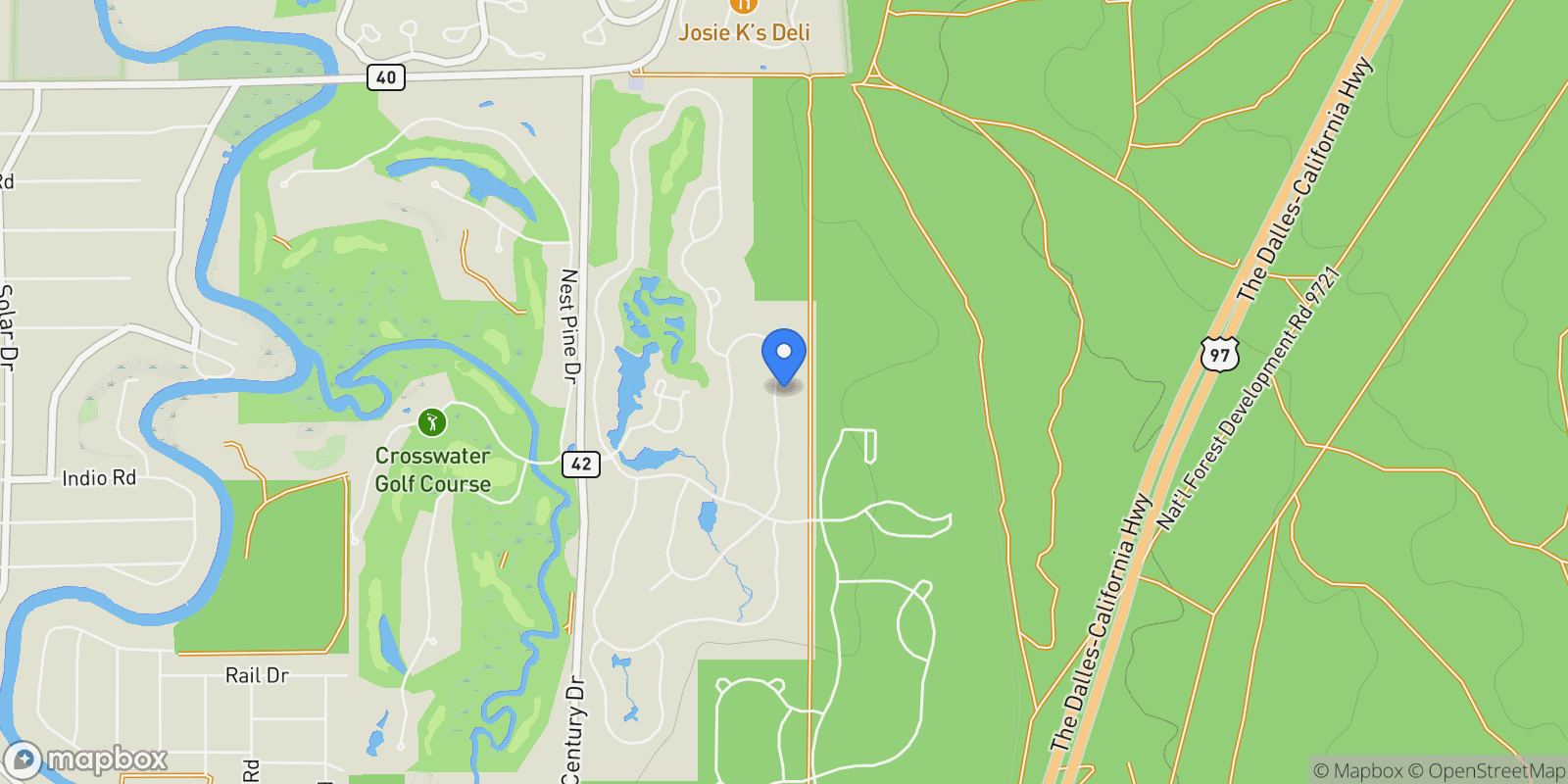 Map showing 56599 Sunstone Loop #128 , Bend, OR 97707, Sunriver, Oregon, United States.