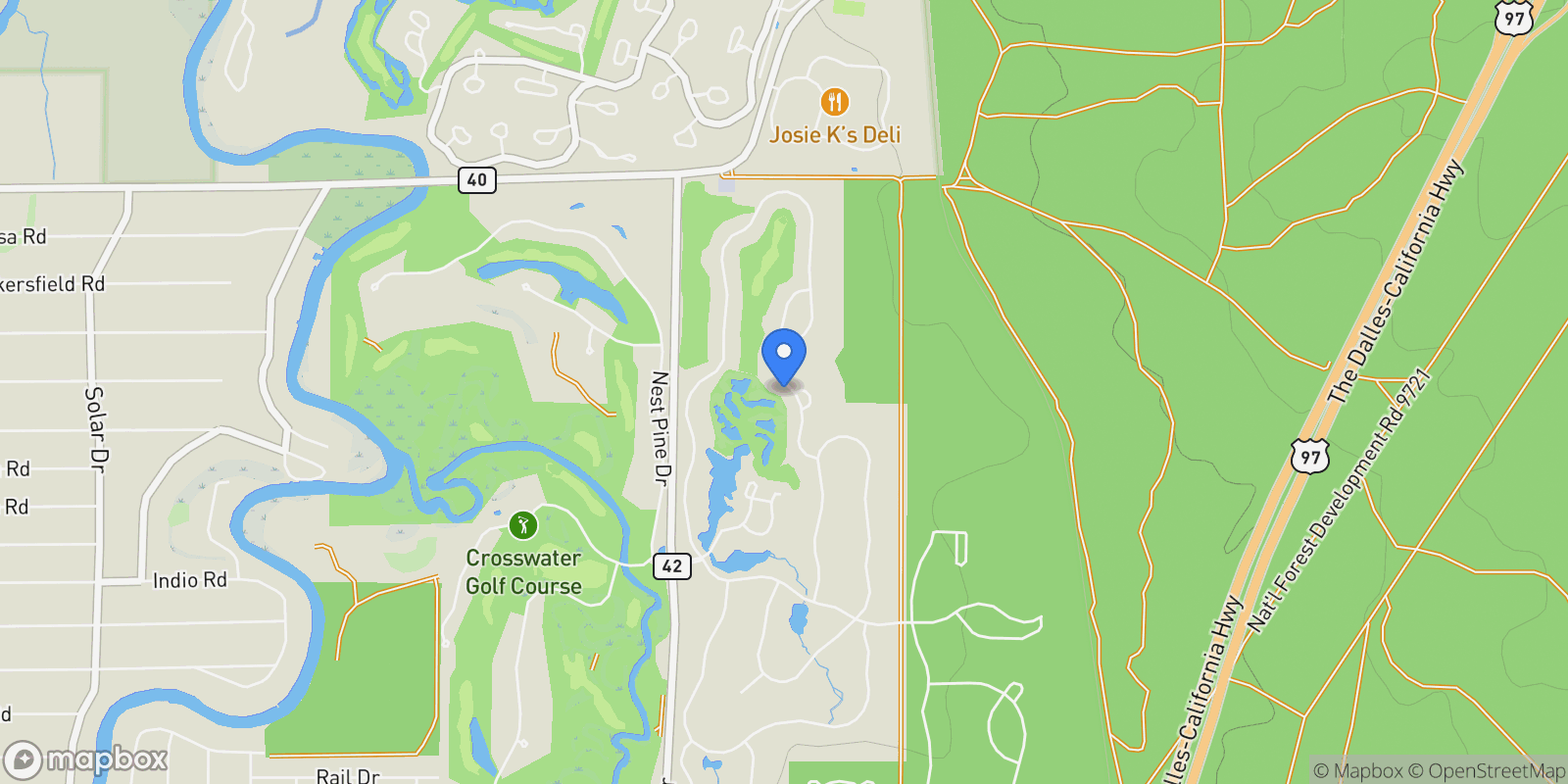 Map showing 56964 Dancing Rock Loop #Lot 97 , Bend, OR 97707, Sunriver, Oregon, United States.