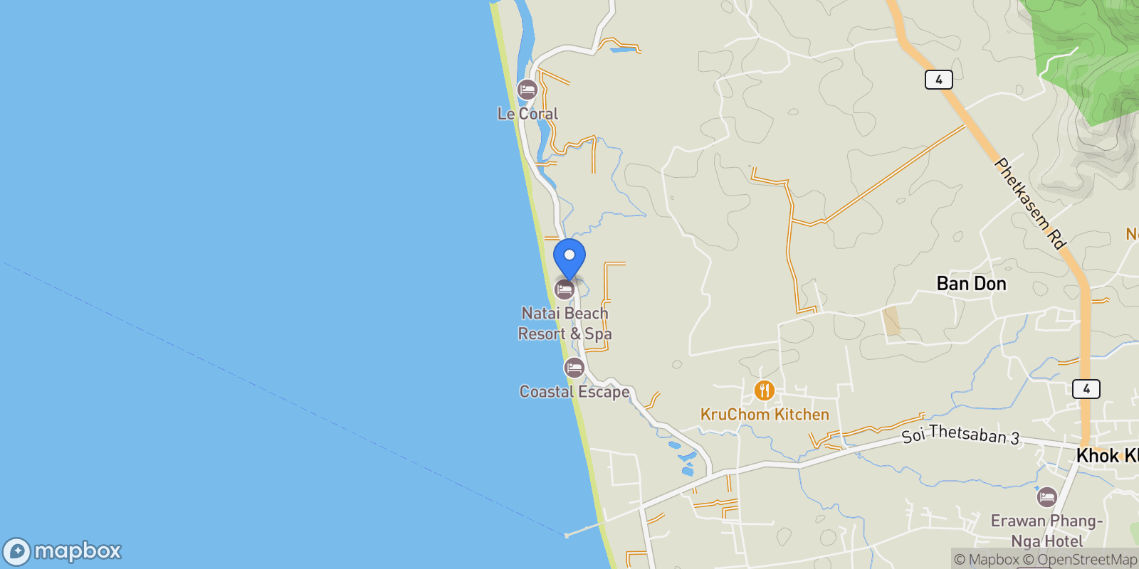 Map showing 55 Tambon Khok Kloi, Amphoe Takua Thung, Chang Wat Phang-nga 82140, Thailand, Tambon Khok Kloi, Phang-nga, Thailand.