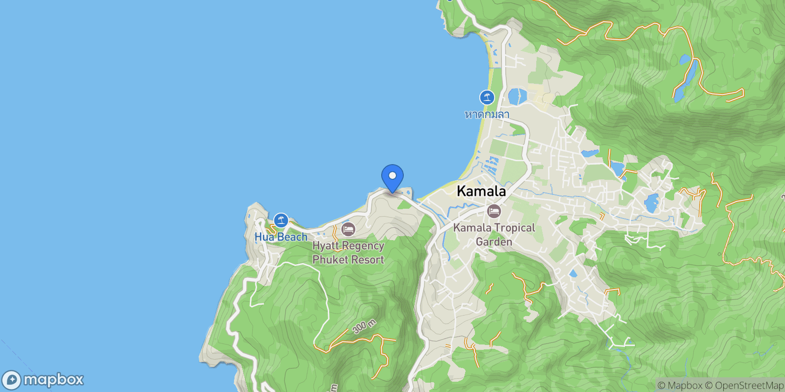 Map showing 15 Moo 6 Tambon Kamala, Amphoe Kathu, Chang Wat Phuket 83150, Thailand, Kamala, Phuket, Thailand.