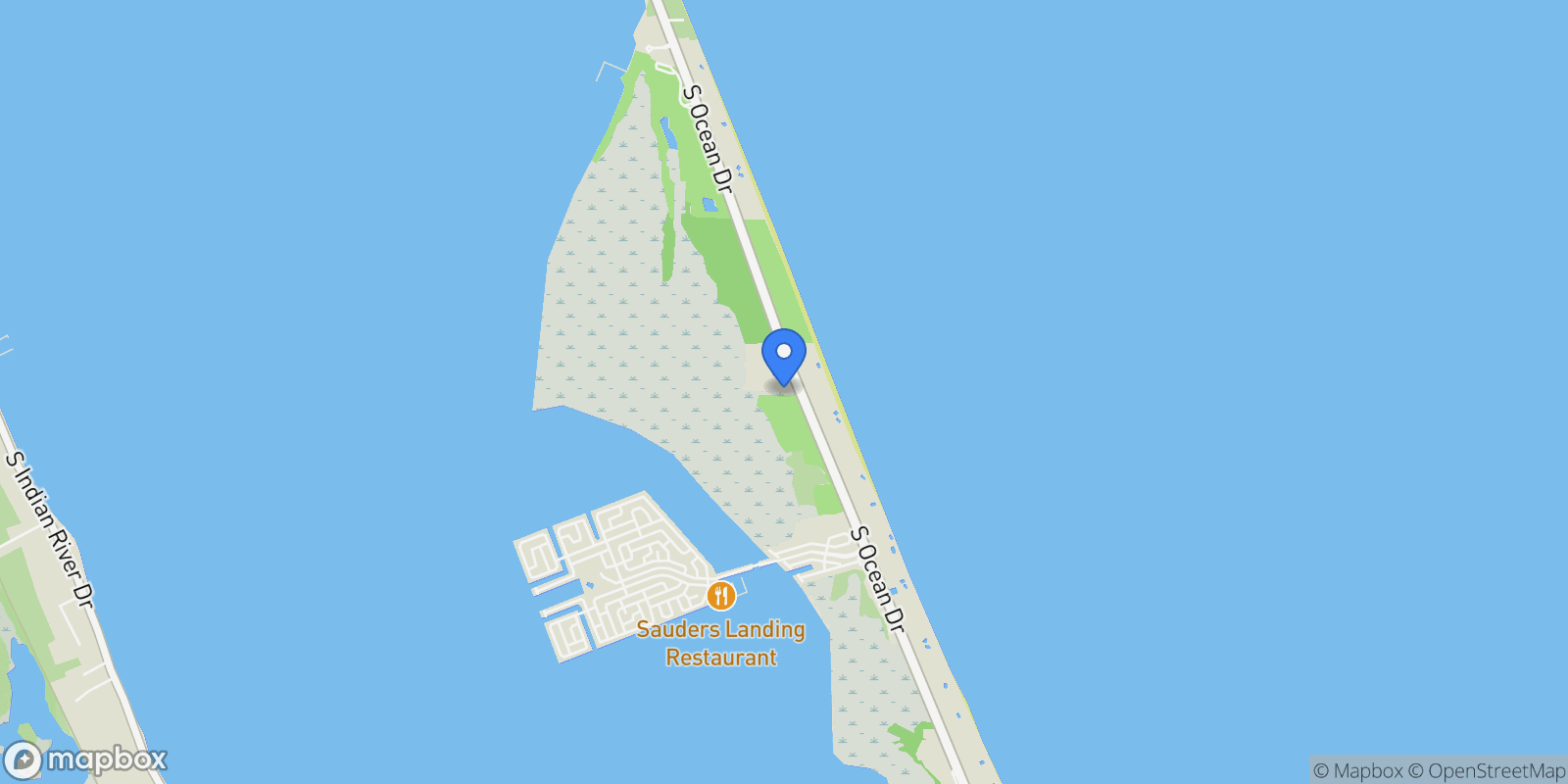 Map showing 9461 S Ocean S Drive, Jensen Beach, Florida, United States.
