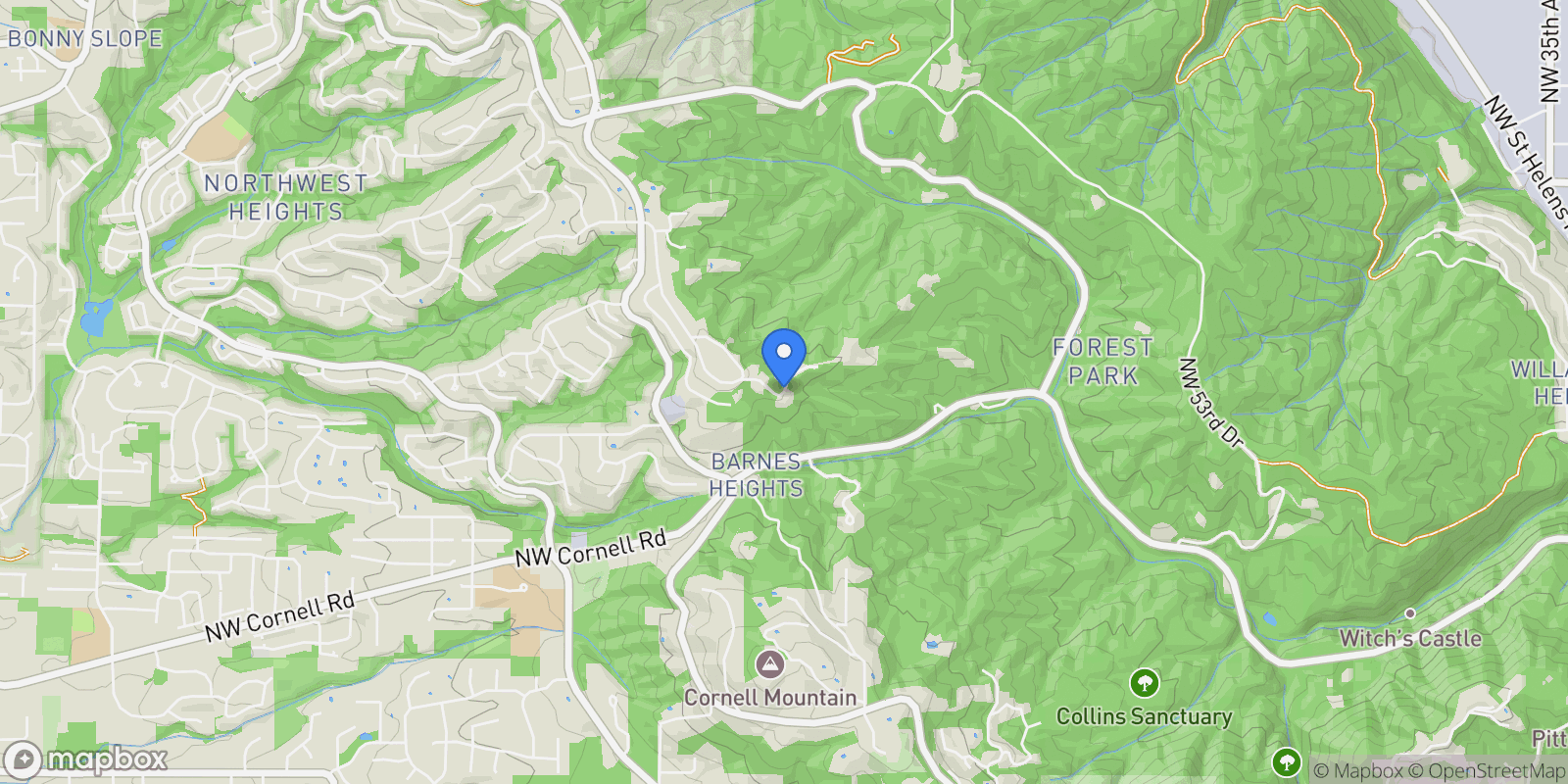 Map showing 7240 NW Summitview Dr, Portland, OR 97229, Portland, Oregon, United States.