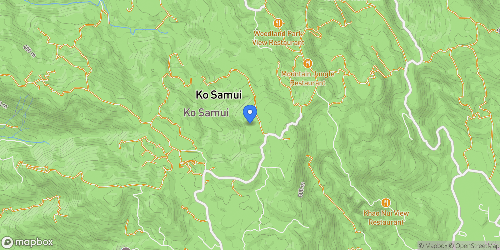 Map showing Koh Samui, Surat Thani, Thailand.
