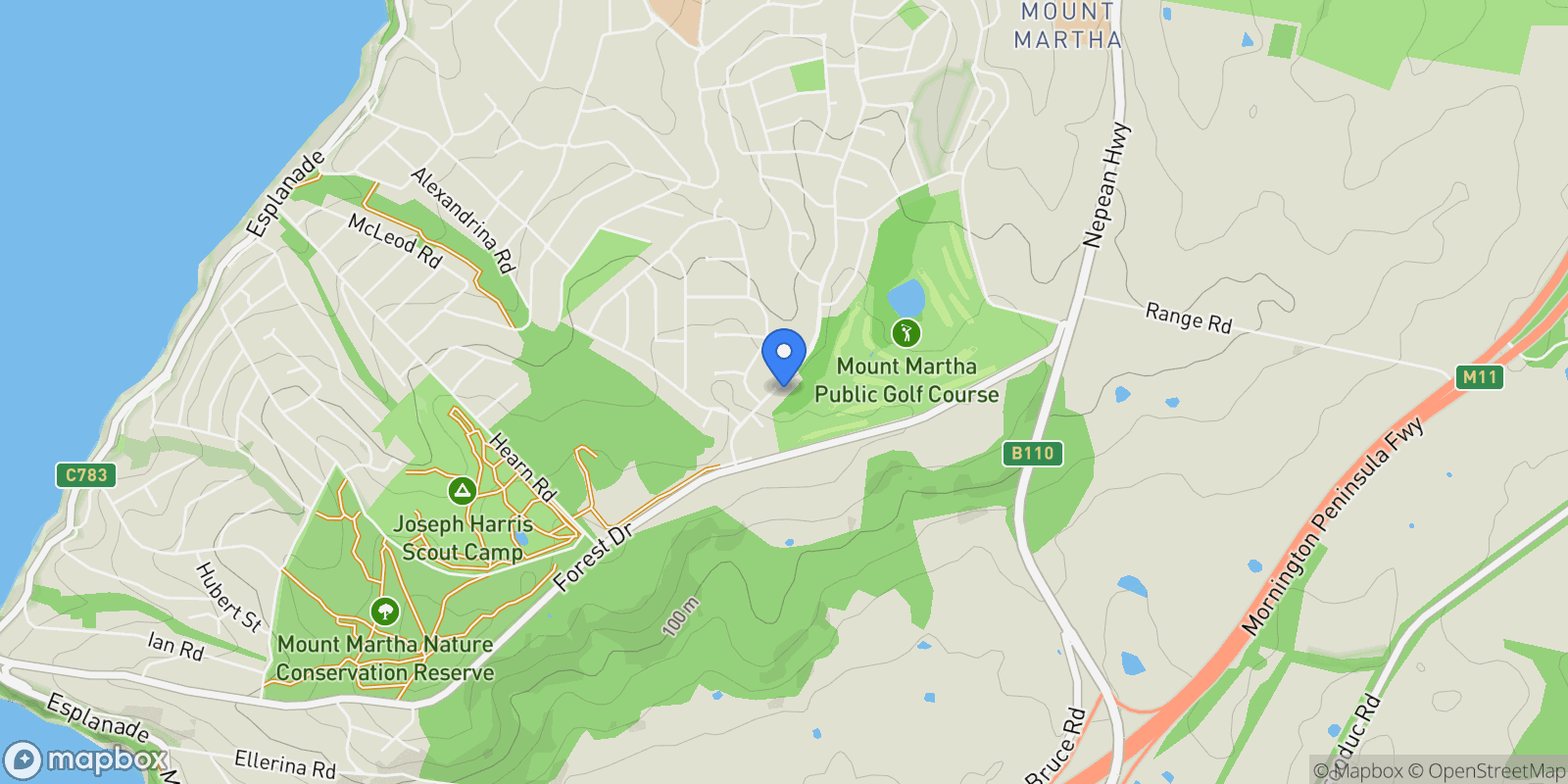 Map showing 24 Somerset Dr, Mount Martha VIC 3934, Australia, Mount Martha, Victoria, Australia.