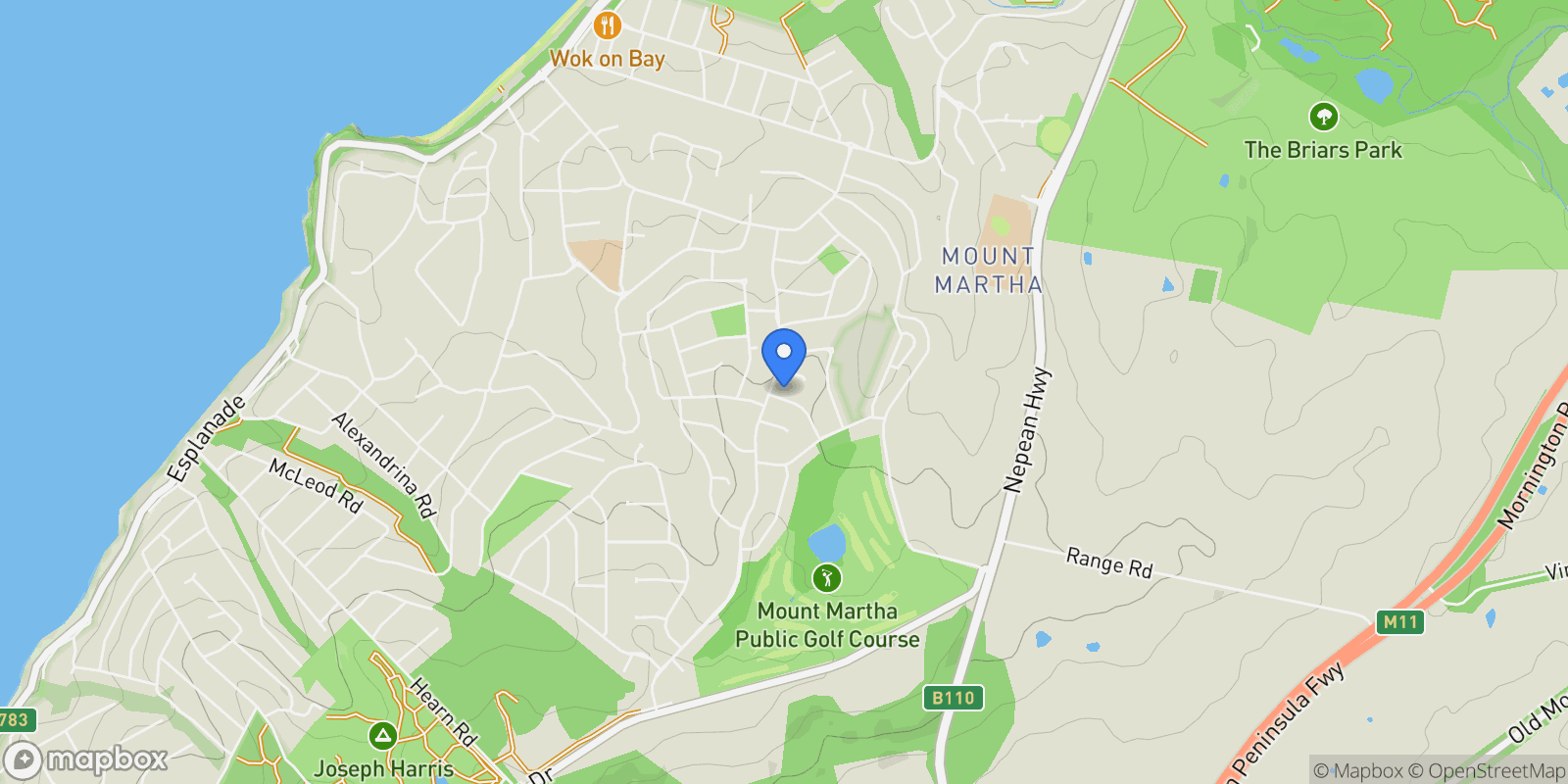 Map showing 3 Glencoe Cres, Mount Martha VIC 3934, Australia, Mount Martha, Victoria, Australia.