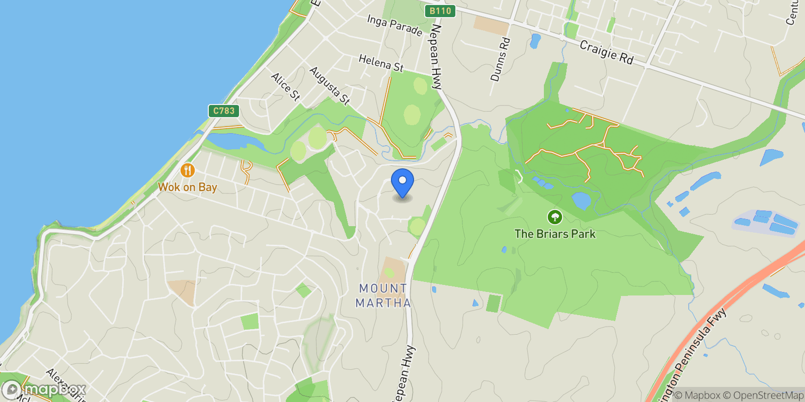 Map showing 12 Lynch Ct, Mount Martha VIC 3934, Australia, Mount Martha, Victoria, Australia.