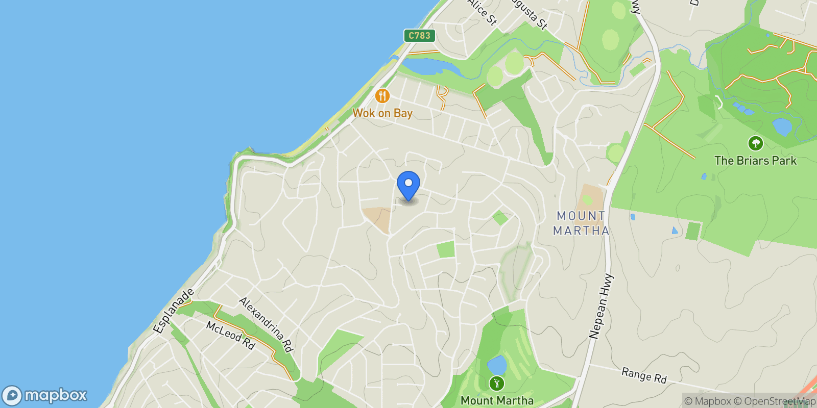 Map showing 4 Winston Ct, Mount Martha VIC 3934, Australia, Mount Martha, Victoria, Australia.