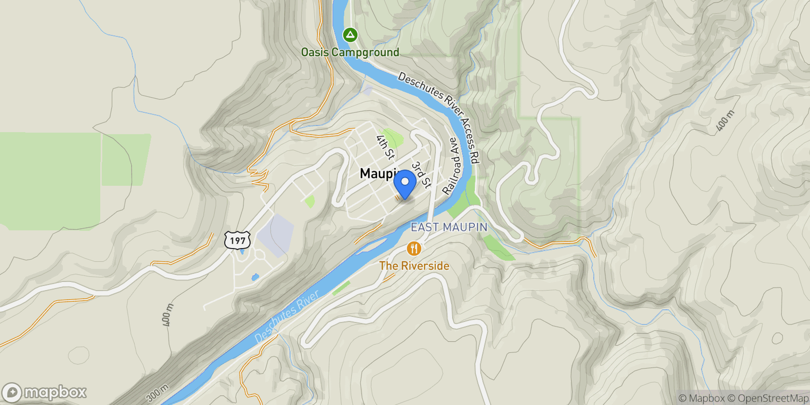 Map showing 507 Elrod Ave, Maupin, OR 97037, Maupin, Oregon, United States.
