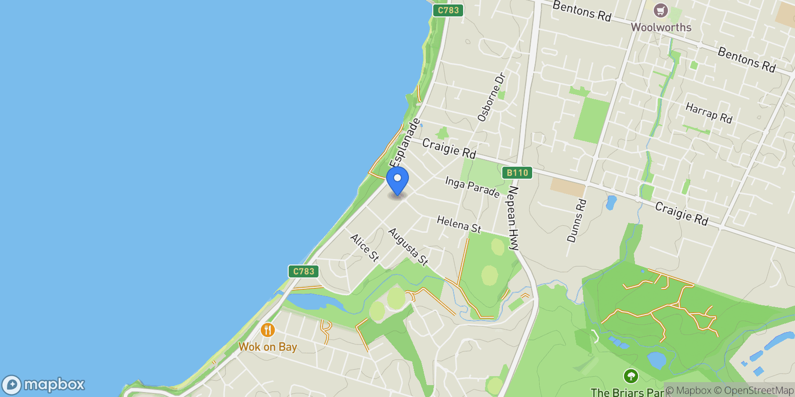 Map showing 12A Helena St, Mount Martha VIC 3934, Australia, Mount Martha, Victoria, Australia.