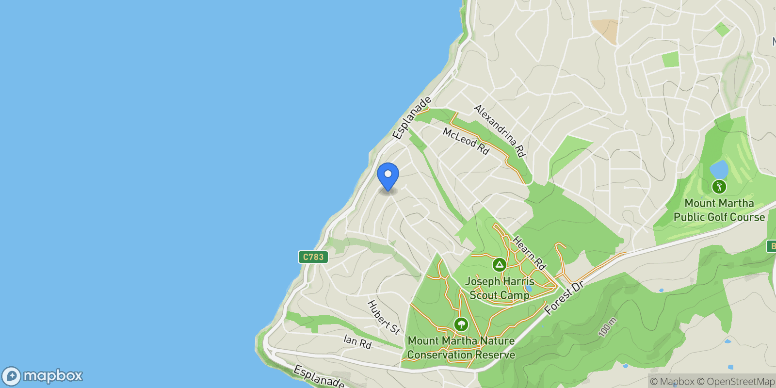 Map showing 35 Pacific Terrace, Mount Martha VIC 3934, Australia, Mount Martha, Victoria, Australia.