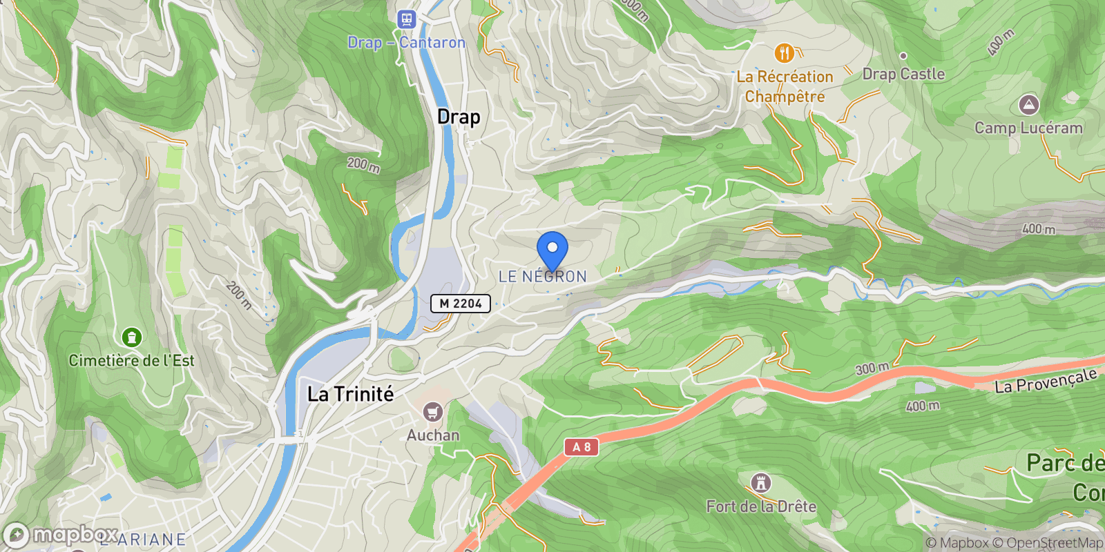 Map showing La Trinité, Provence-Alpes-Côte d'Azur, France.