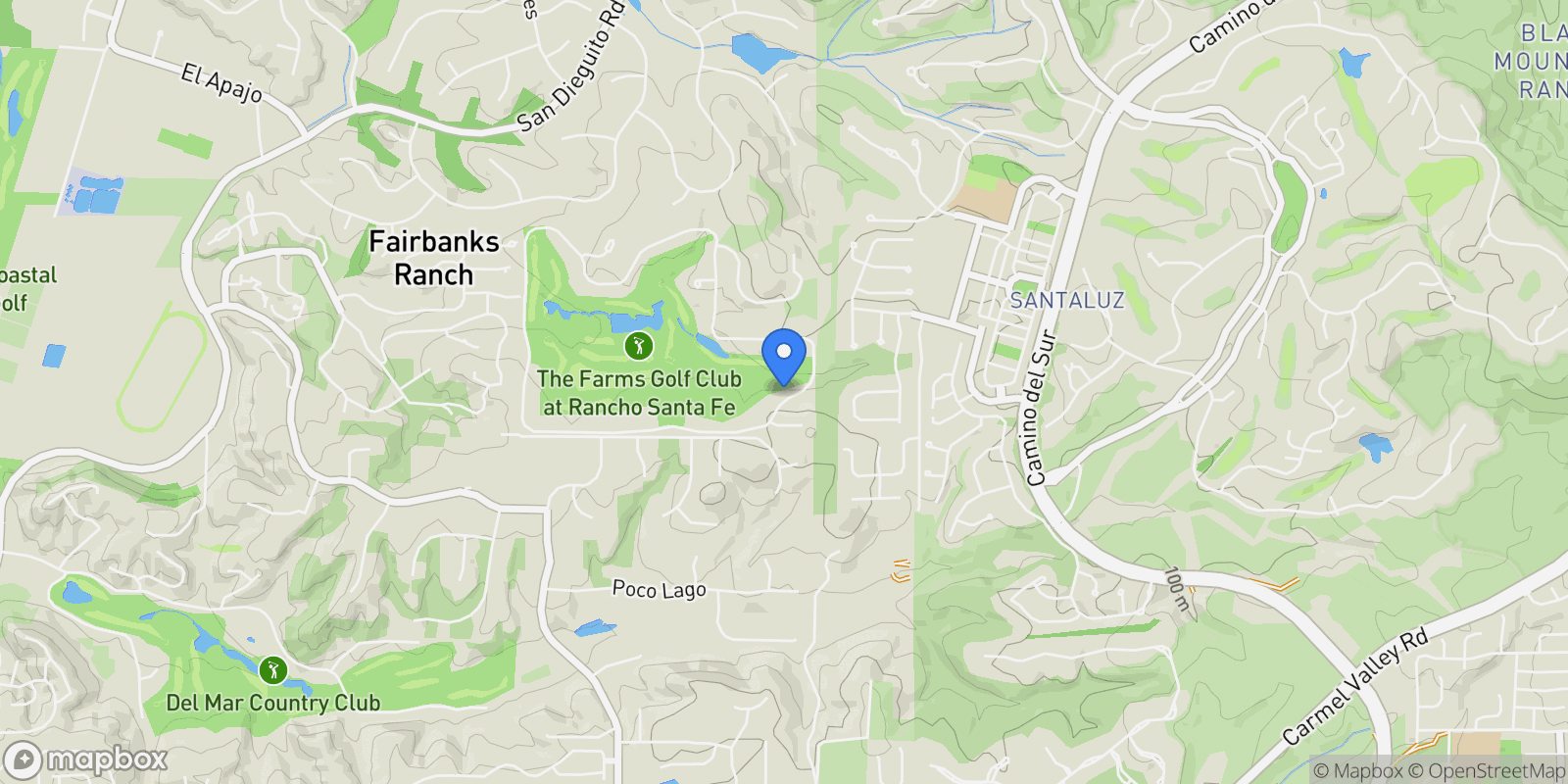 Map showing 6968 Saint Andrews Rd, Del Mar, California, United States.