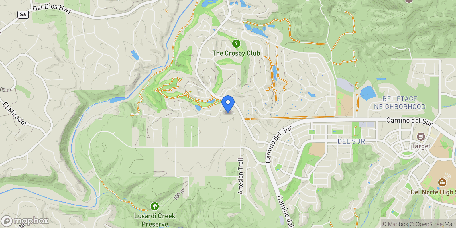 Map showing 7910 Nathaniel Ct, Rancho Santa Fe, California, United States.