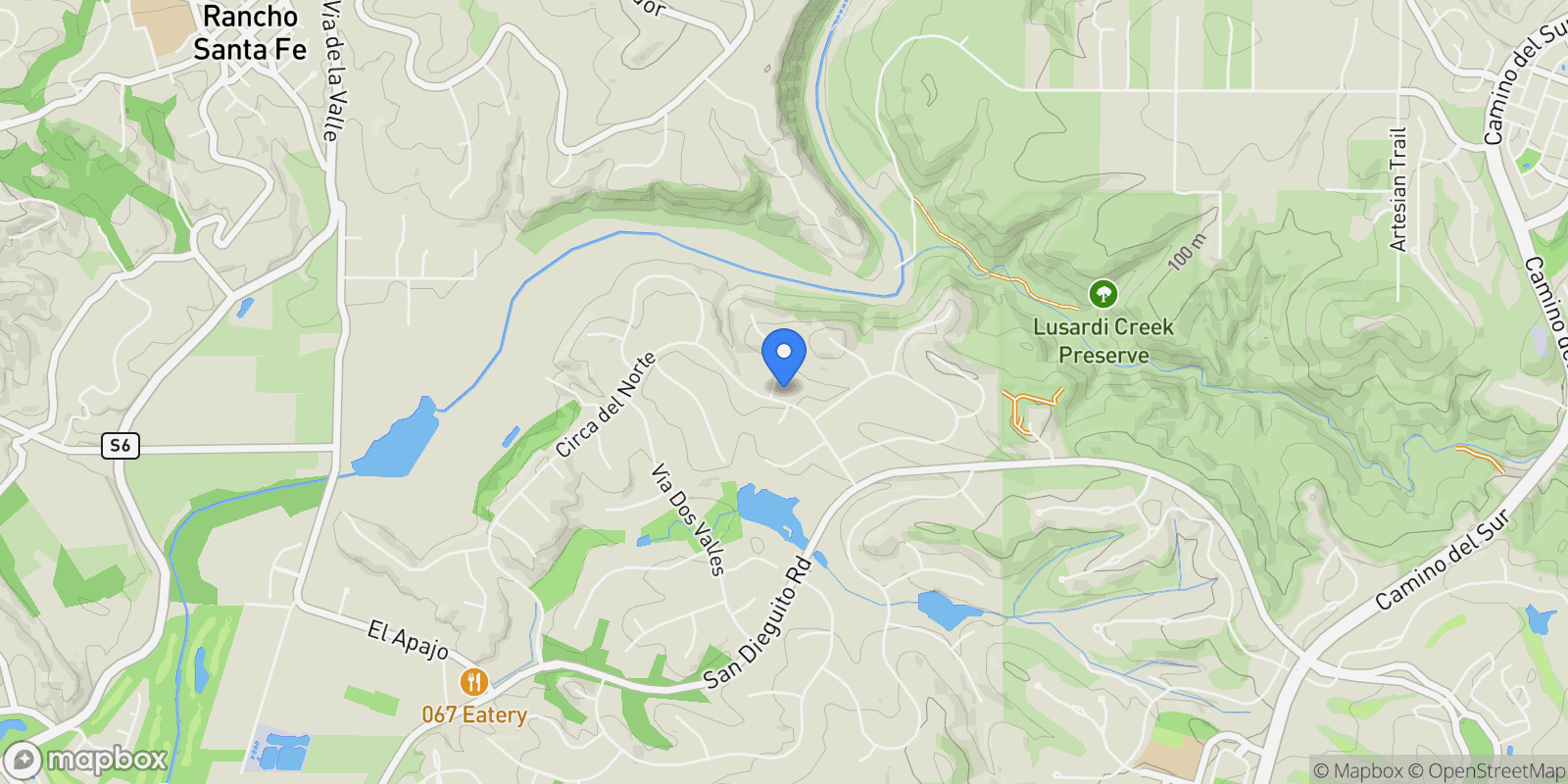 Map showing 6172 Via Posada Del Norte, Rancho Santa Fe, California, United States.