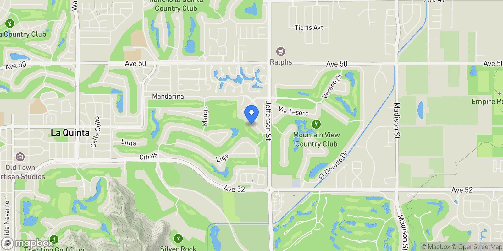 Map showing 79855 Sandia, La Quinta, California, United States.
