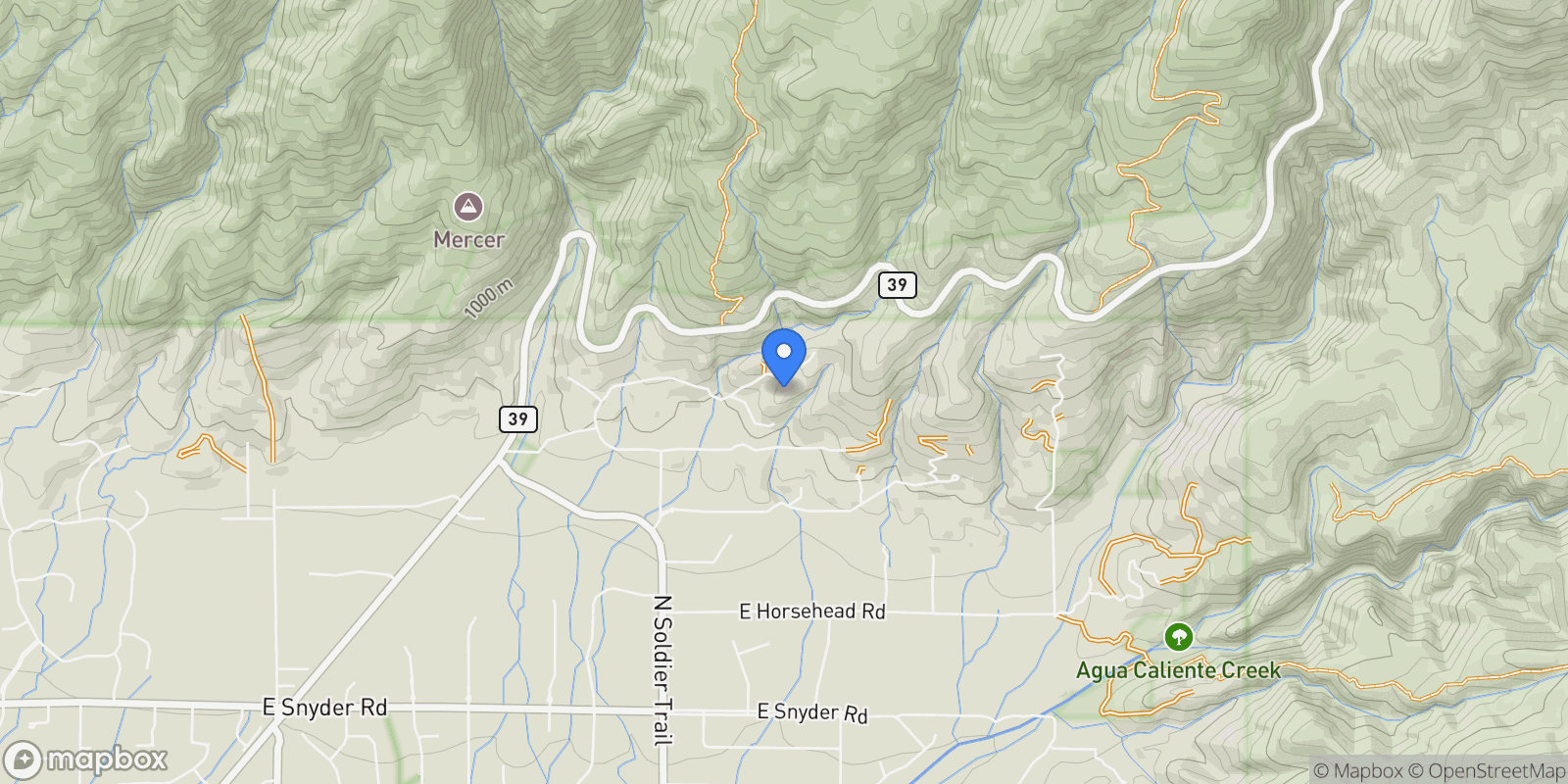 Map showing 12130 E Quesada Place, Tucson, Arizona, United States.