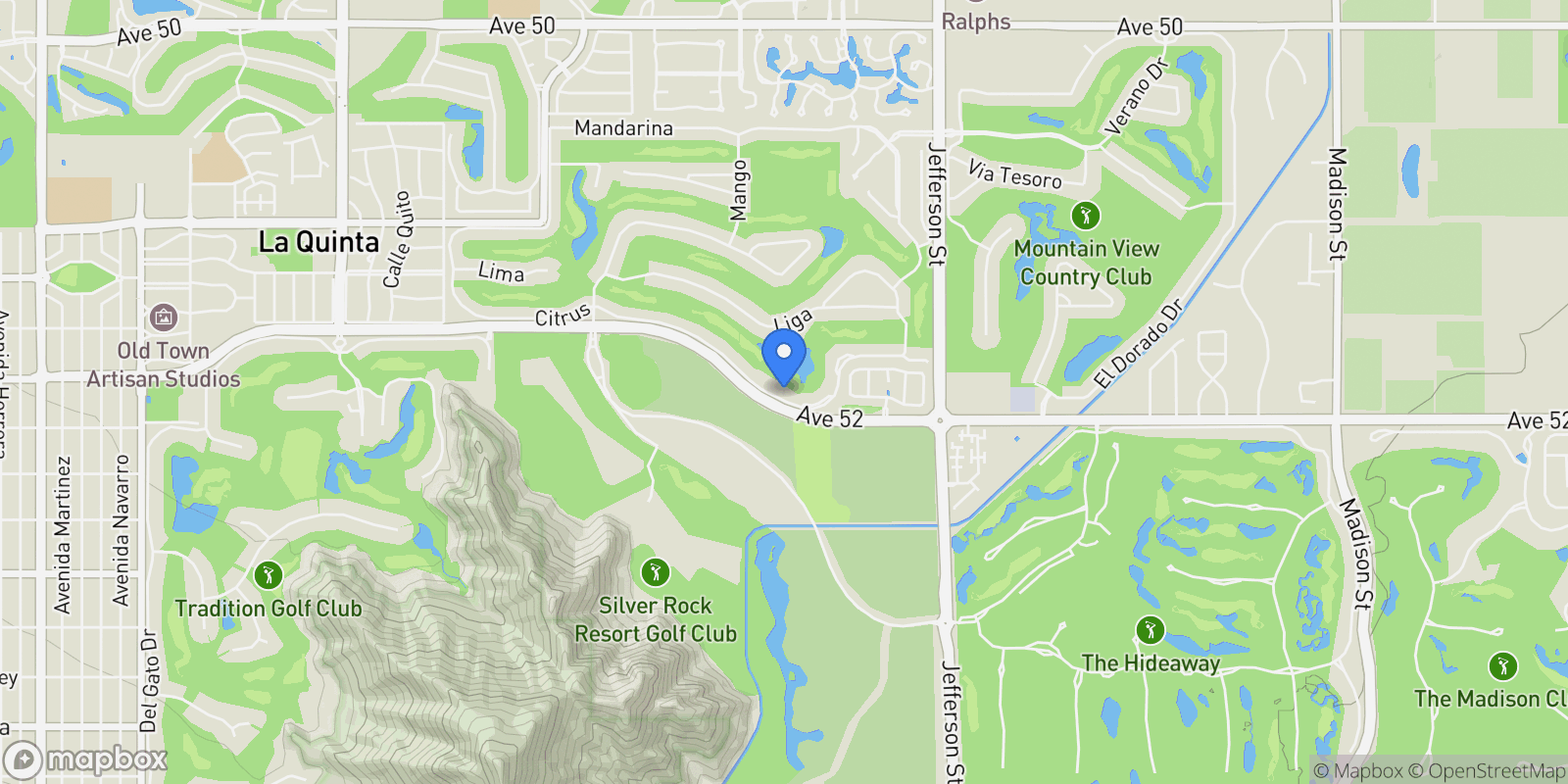 Map showing 79700 Citrus Street, La Quinta, California, United States.