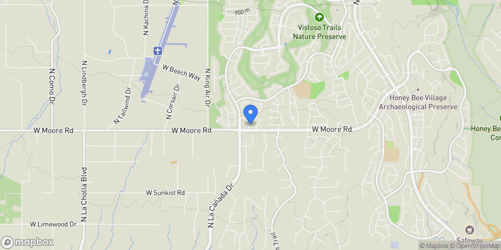 Map showing 12818 N Dutch Drive, Oro Valley, Arizona, United States.