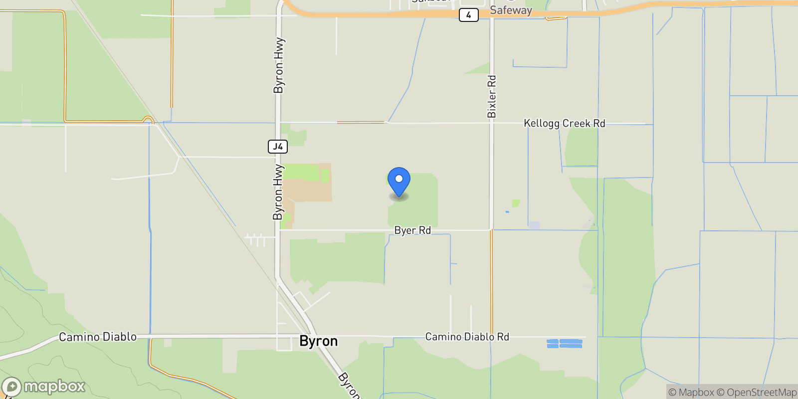 Map showing 3501 Byer Road, Byron, California, United States.