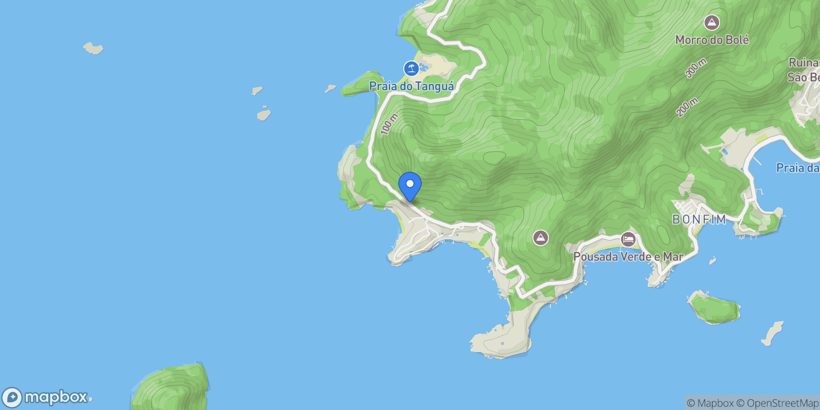 Map showing Estrada Vereador Benedito Adelino Vila Velha, Angra dos Reis, RJ 23909-300, Praia Grande, State of Rio de Janeiro, Brazil.