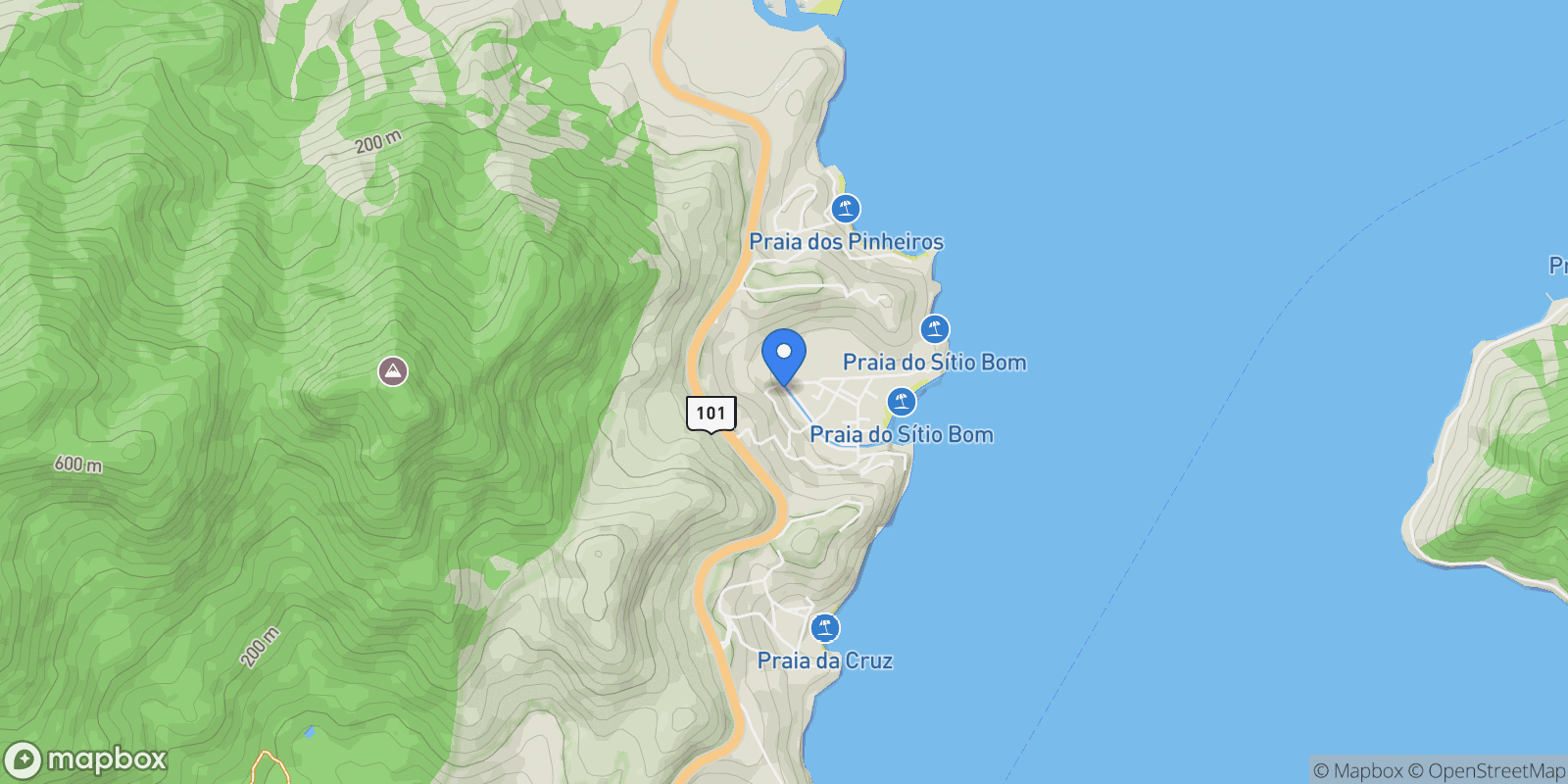 Map showing Rodovia Rio Santos Km 438 Portobello, Mangaratiba, RJ 23860-000, Mangaratiba, State of Rio de Janeiro, Brazil.