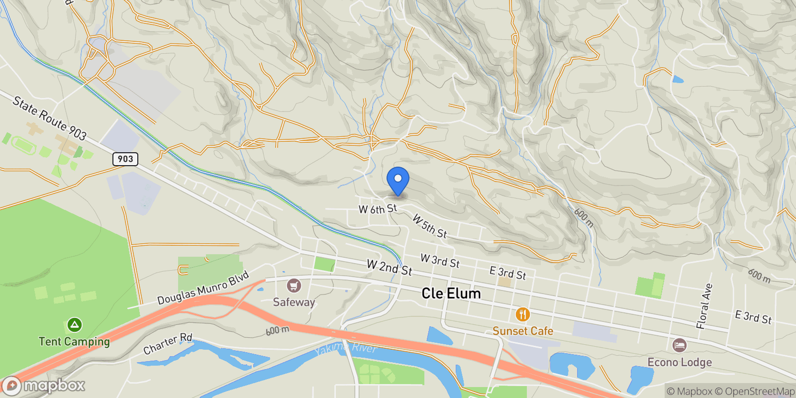 Map showing 405 Outfitter (Lot 7) Place, Cle Elum, Washington, United States.