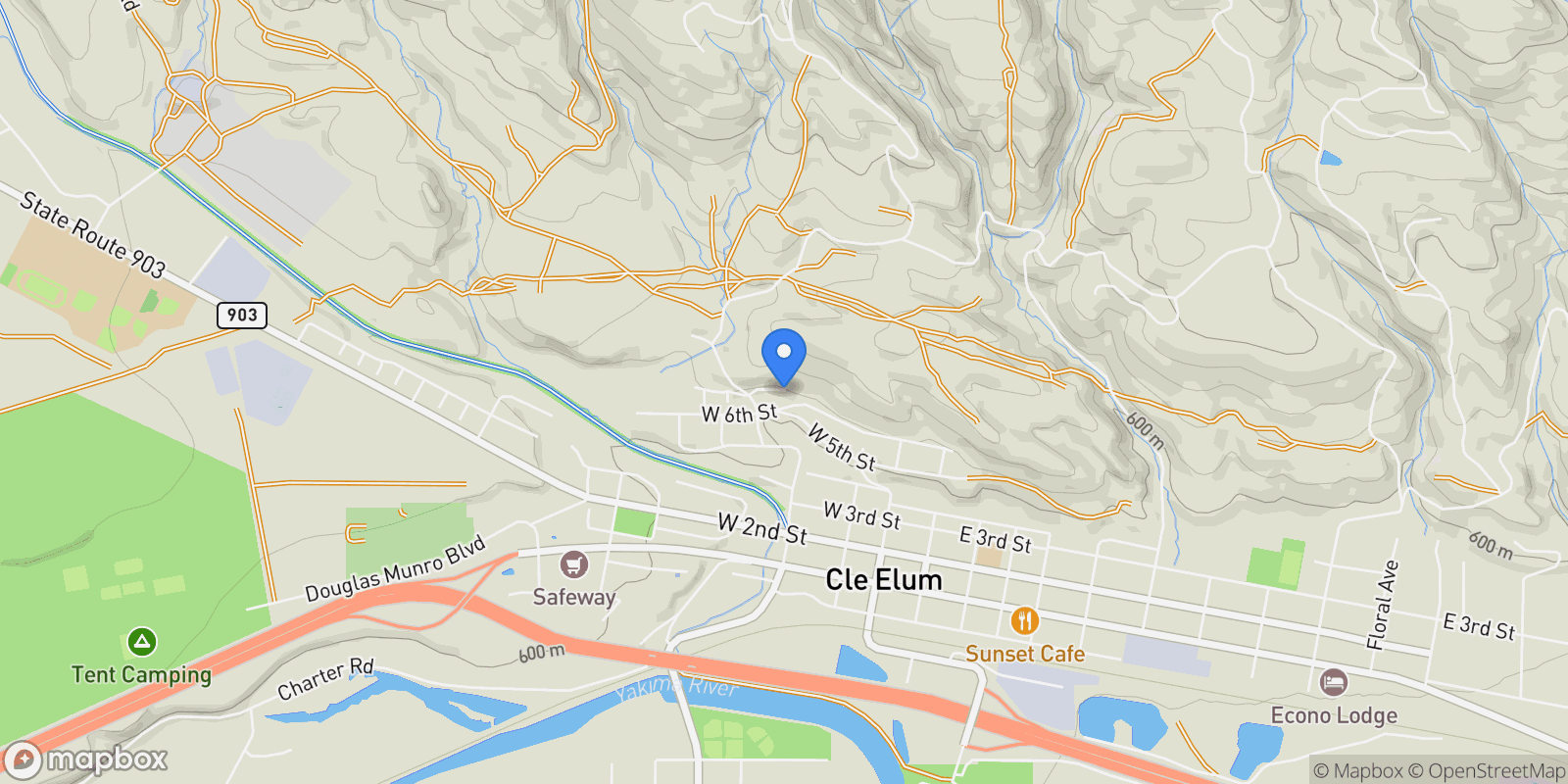 Map showing 403 Outfitter (Lot 6) Place, Cle Elum, Washington, United States.