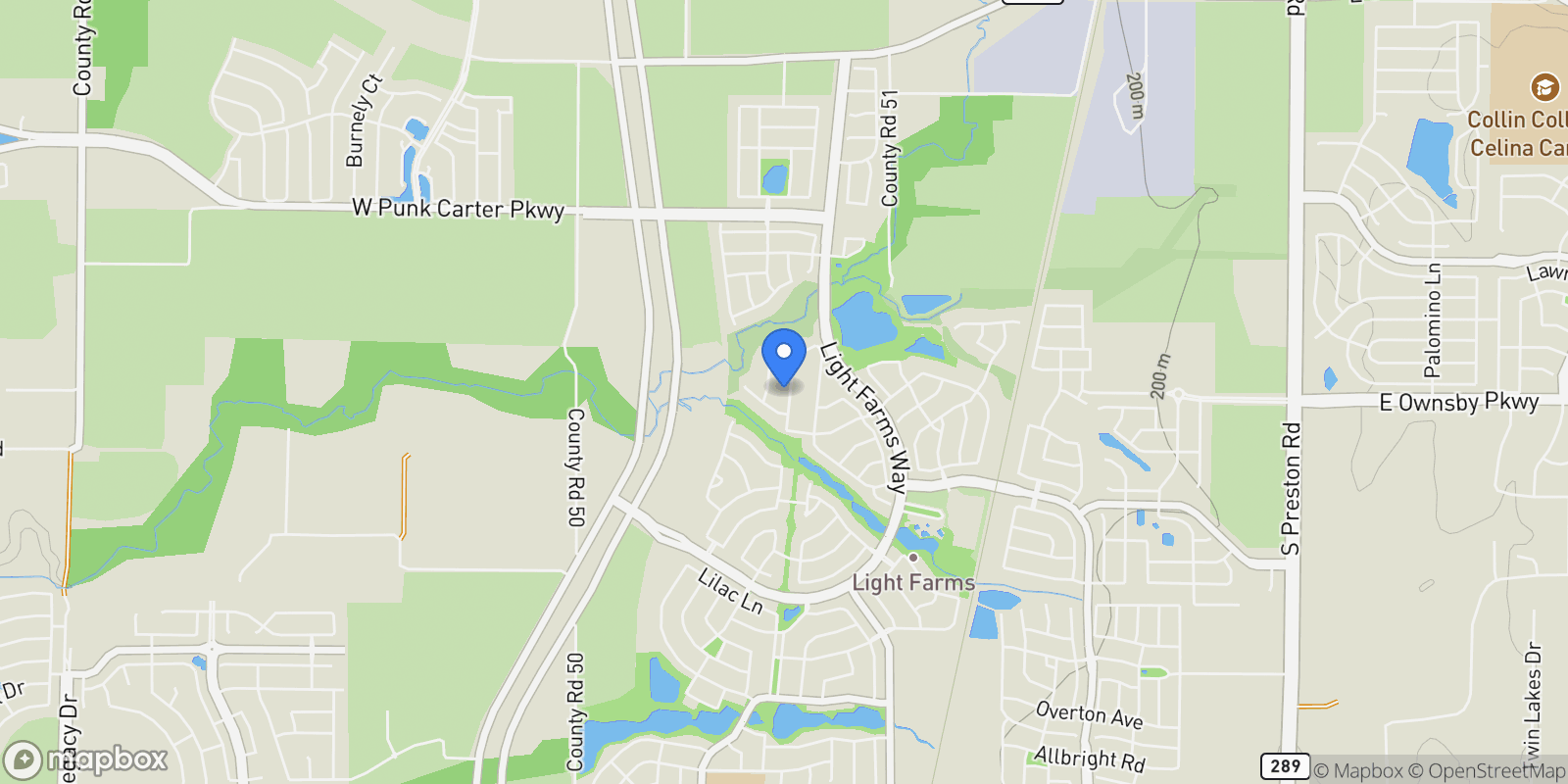 Map showing 3375 Bellcrest Way, Celina, Texas, United States.
