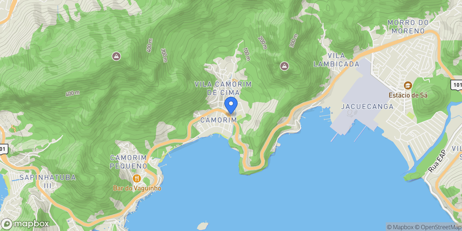 Map showing Rodovia Governador Mário Covas Camorim, Angra dos Reis, RJ 23912-000, Angra dos Reis, State of Rio de Janeiro, Brazil.