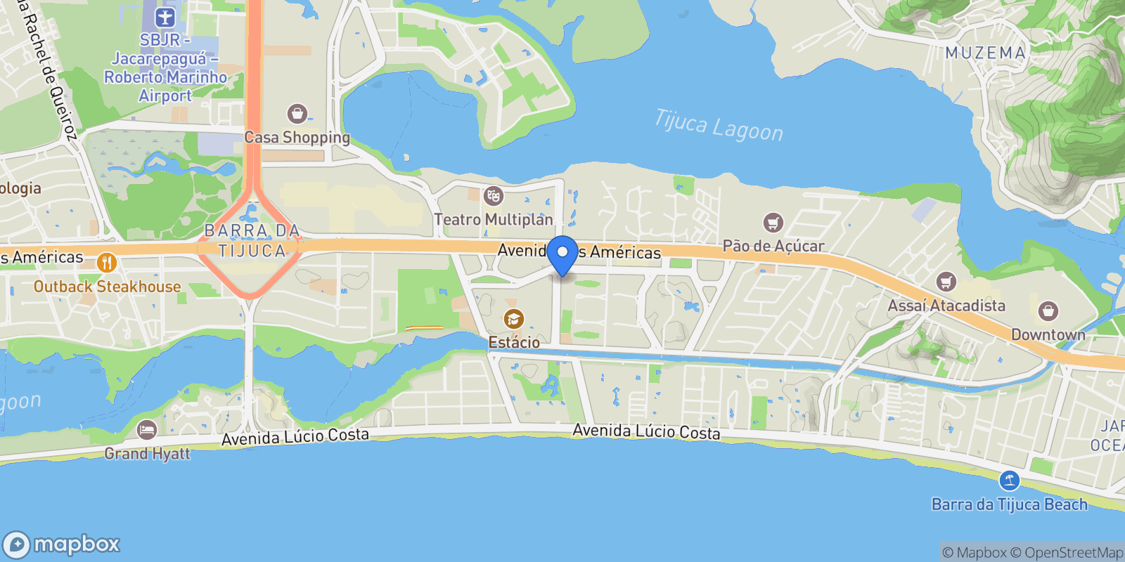 Map showing Avenida Assis Chateaubriand Barra da Tijuca, Rio de Janeiro, RJ 22631-320, Rio de Janeiro, State of Rio de Janeiro, Brazil.