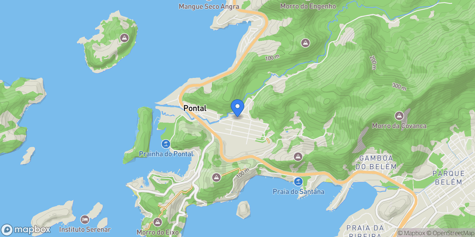 Map showing Rua Itapirapuá Ponta da Cruz, Angra dos Reis, RJ 23942-320, Pontal, State of Rio de Janeiro, Brazil.