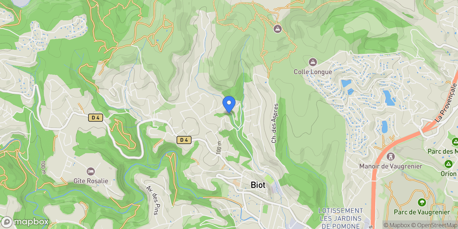 Map showing Biot, Provence-Alpes-Côte d'Azur, France.