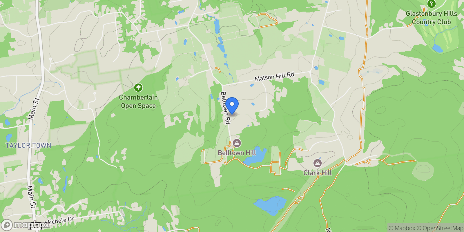Map showing 102 Belltown Road, Glastonbury, Connecticut, United States.