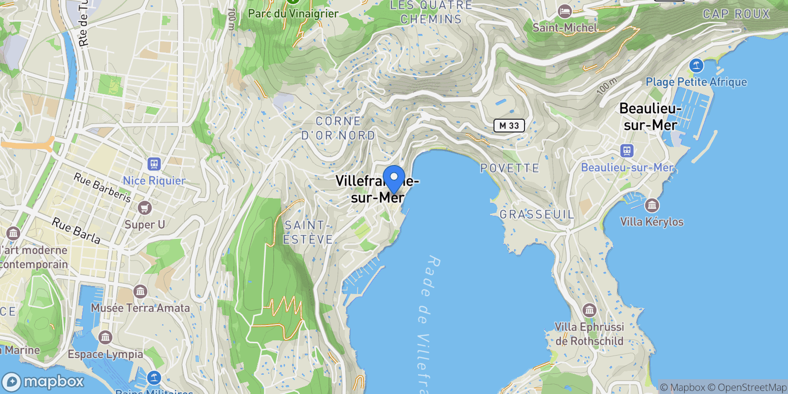 Map showing 2 Rue de l'Église, 06230 Villefranche-sur-Mer, France, Villefranche-sur-Mer, Provence-Alpes-Côte d'Azur, France.