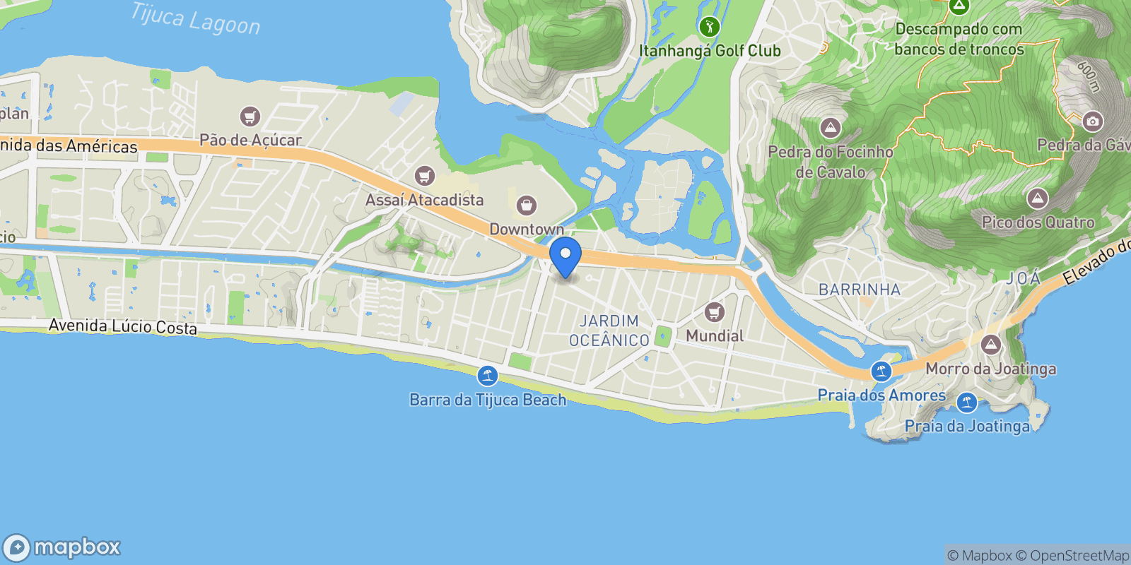Map showing Rua Professor Coutinho Fróis Barra da Tijuca, Rio de Janeiro, RJ 22620-360, Rio de Janeiro, State of Rio de Janeiro, Brazil.