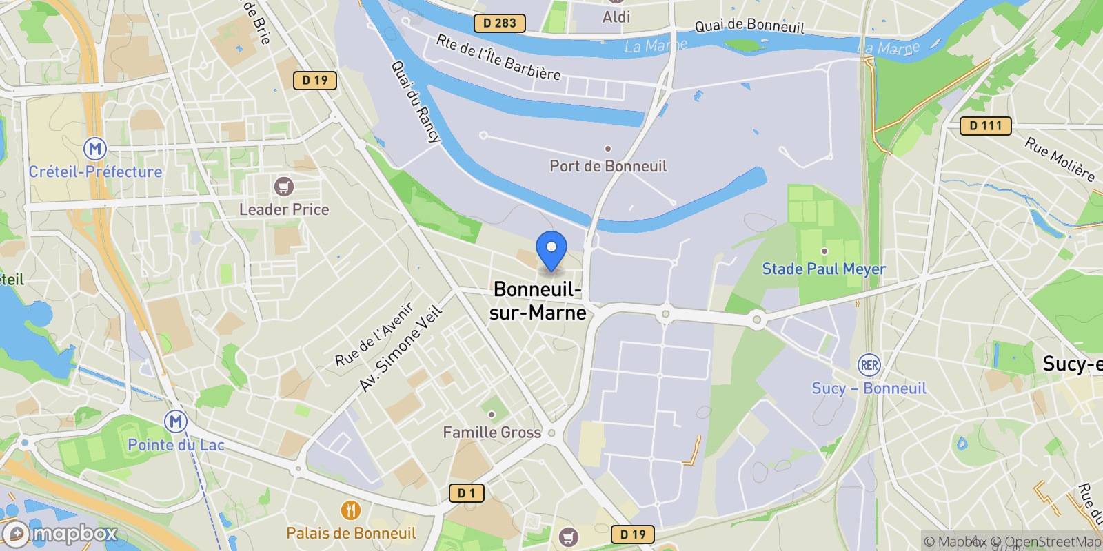 Map showing 94380 Bonneuil-sur-Marne, France, Bonneuil-sur-Marne, Île-de-France, France.