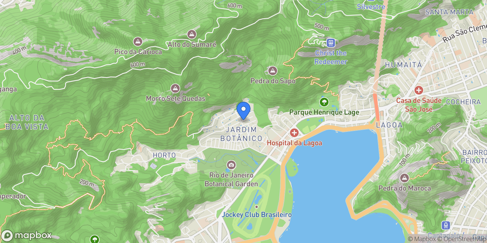 Map showing Rua Ingles de Sousa Jardim Botânico, Rio de Janeiro, RJ 22460-110, Rio de Janeiro, State of Rio de Janeiro, Brazil.
