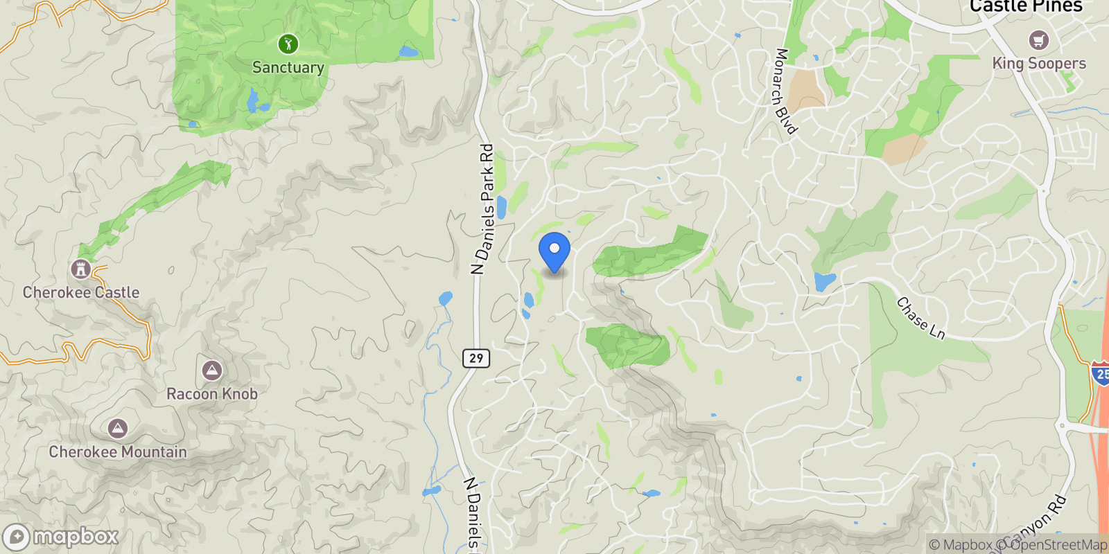 Map showing 1062 Cypress Way , Castle Rock, CO 80108, Castle Rock, Colorado, United States.