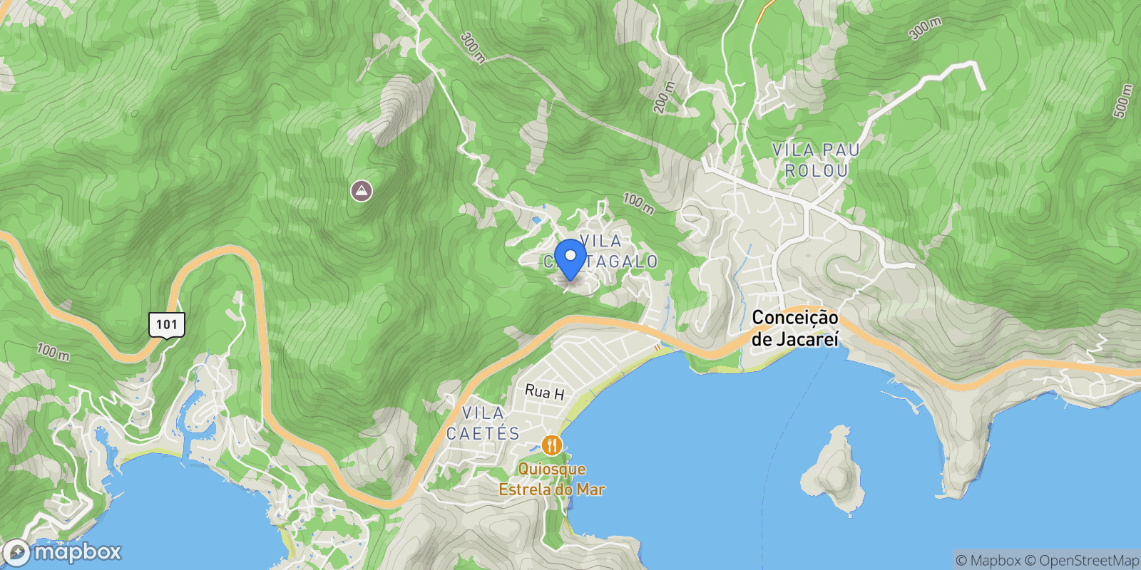Map showing Rodovia Governador Mário Covas Portogalo, Angra dos Reis, RJ 23917-000, Cantagalo, State of Rio de Janeiro, Brazil.