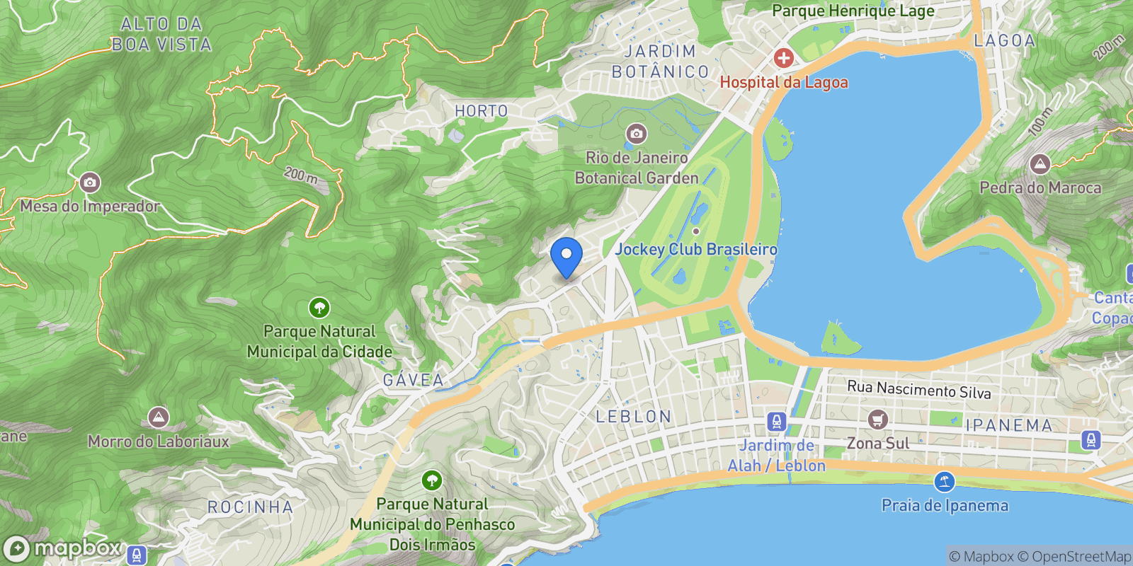 Map showing Rua Marquês de São Vicente Gávea, Rio de Janeiro, RJ 22451-040, Rio de Janeiro, State of Rio de Janeiro, Brazil.