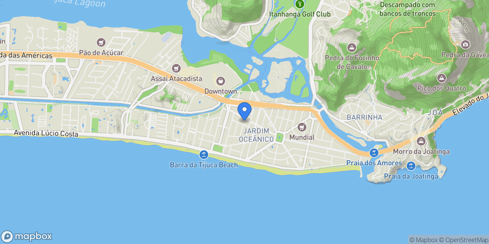 Map showing Rua Fernando Nogueira de Sousa Barra da Tijuca, Rio de Janeiro, RJ 22620-380, Rio de Janeiro, State of Rio de Janeiro, Brazil.