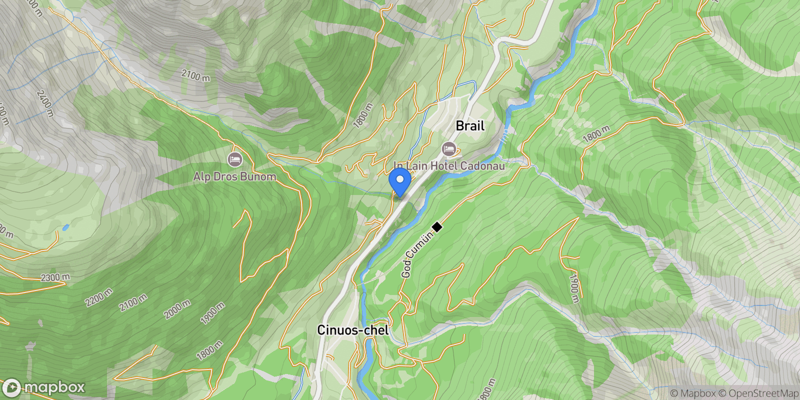 Map showing Engadin, Switzerland, Engadin, Grisons, Switzerland.