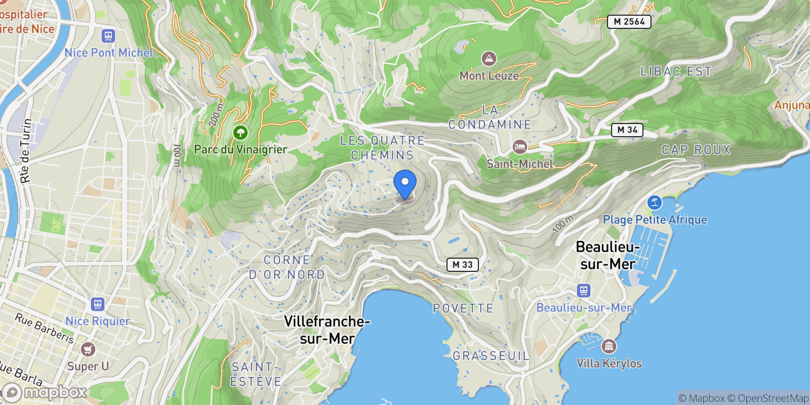 Map showing Saint-Jean-Cap-Ferrat, Provence-Alpes-Côte d'Azur, France.
