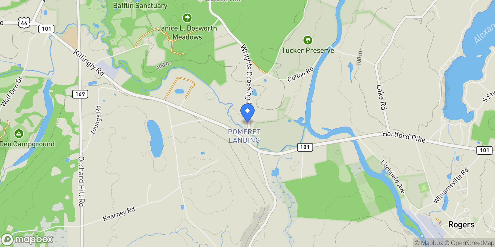 Map showing 48 Wrights Crossing Road, Pomfret, Connecticut, United States.