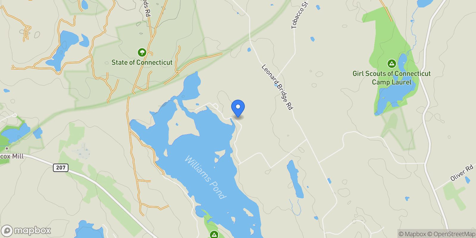 Map showing 146 Lake Shore Drive, Lebanon, Connecticut, United States.