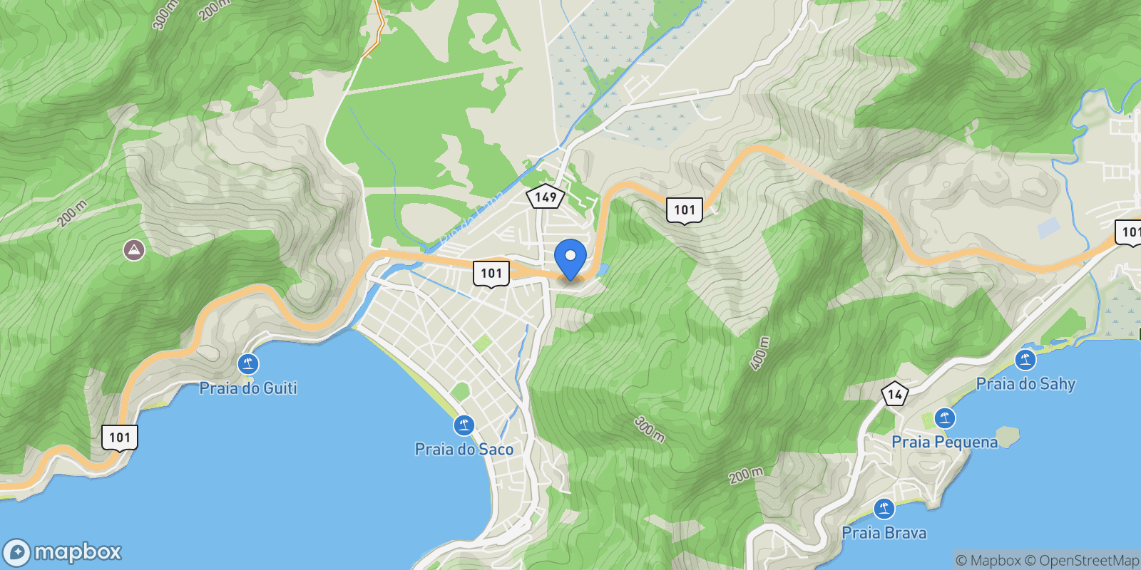 Map showing Rodovia Rio-Santos Portobello, Mangaratiba, RJ 23860-000, Mangaratiba, State of Rio de Janeiro, Brazil.