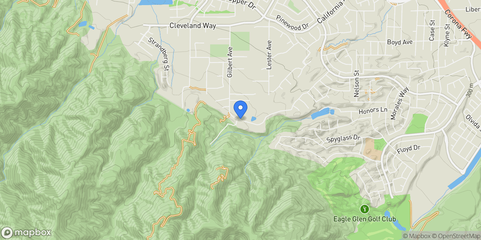 Map showing 0 Hidden Springs Drive, Corona, CA 92881, Corona, California, United States.