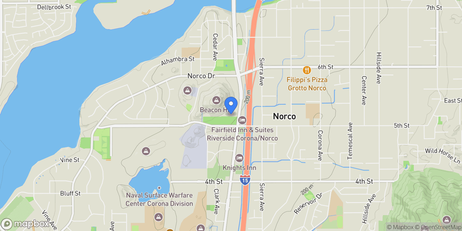 Map showing 3480 Hamner Ave, Norco, CA 92860, Norco, California, United States.