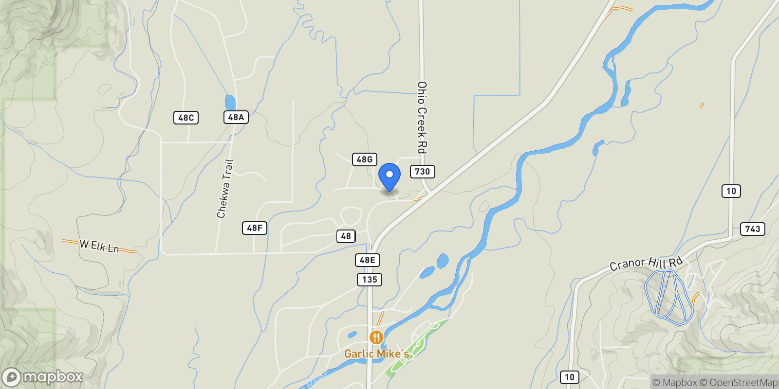 Map showing 26 Meadow Lark Trail, Gunnison, CO, 81230, USA, Crested Butte, Colorado, United States.