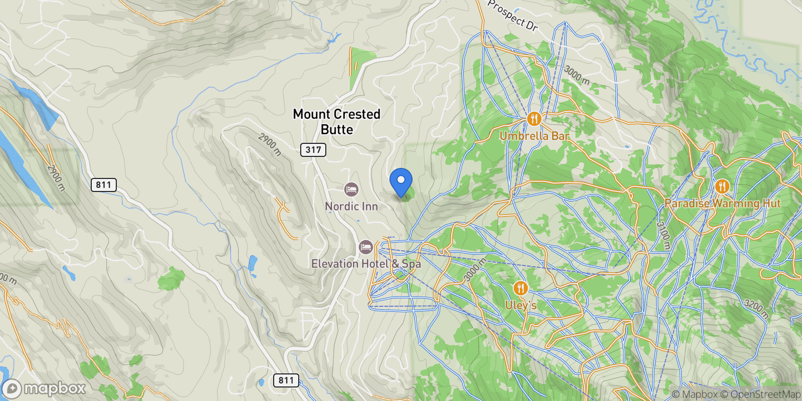 Map showing 63 Cinnamon Mountain Road, Mt. Crested Butte, CO, 81225, USA, Crested Butte, Colorado, United States.